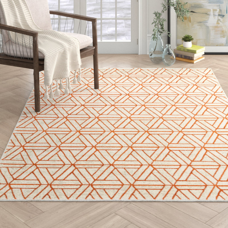 Ginsberg Burnt Orange Dark Brown Area Rug Reviews Joss Main Ginsberg Burnt Orange Dark Brown Area