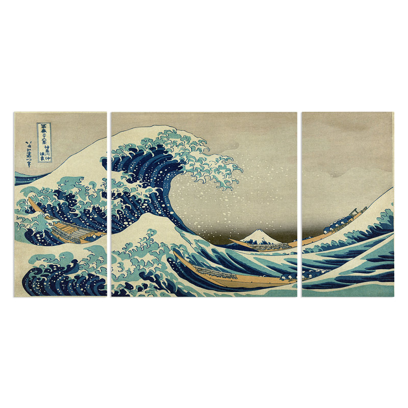 World Menagerie A Premium The Great Wave Painting Multi Piece