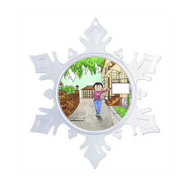 The Holiday Aisle Personalized Friendly Folks Cartoon Snowflake New Home House Warming Gift New Home Owner Christmas Holiday Shaped Ornament Wayfair