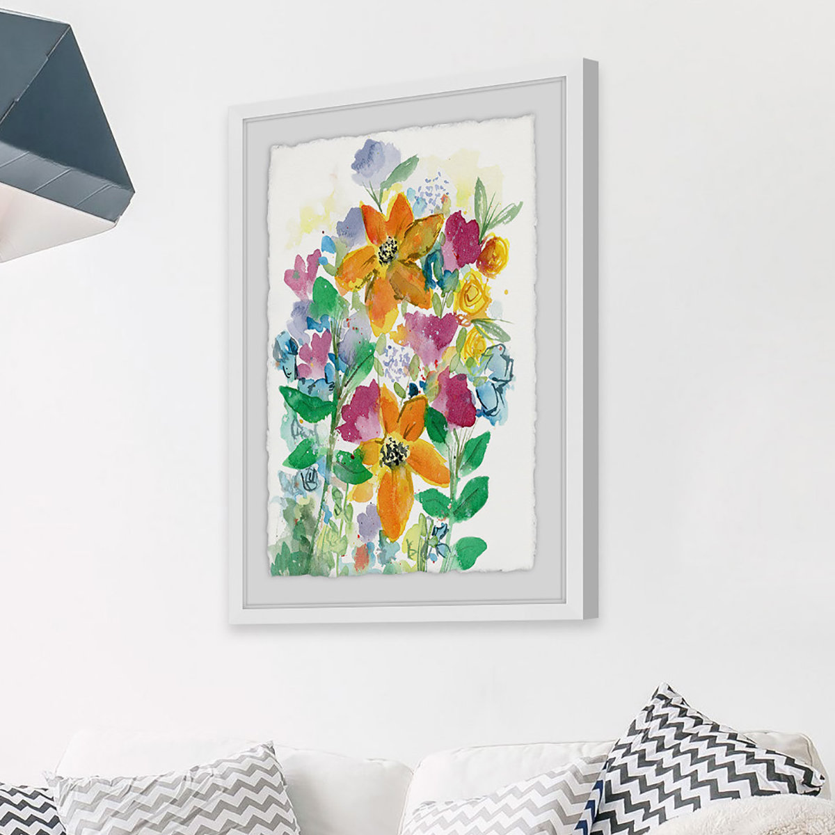 Red Barrel Studio Wild Flower Bouquet Picture Frame Print On Paper Wayfair
