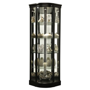 Go to store & view more images Red Barrel Studio Westerberg Lighted Corner Curio Cabinet