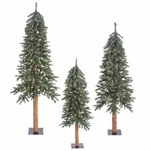 Set Of 3 Alpine Trees Wayfair