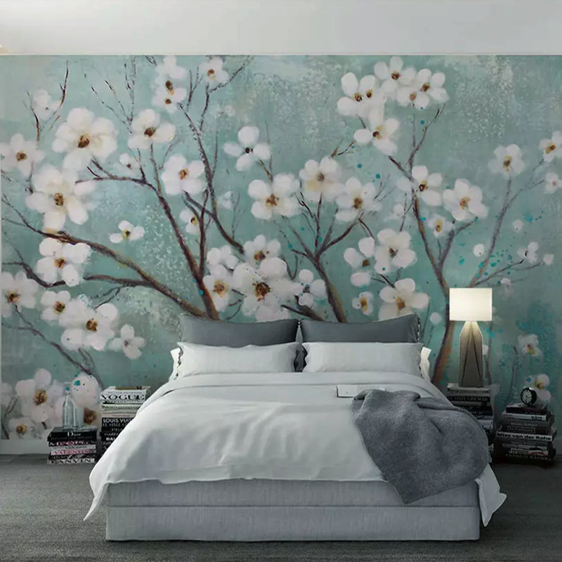 World Menagerie Tuggle Cherry Blossom Watercolor Painting Floral