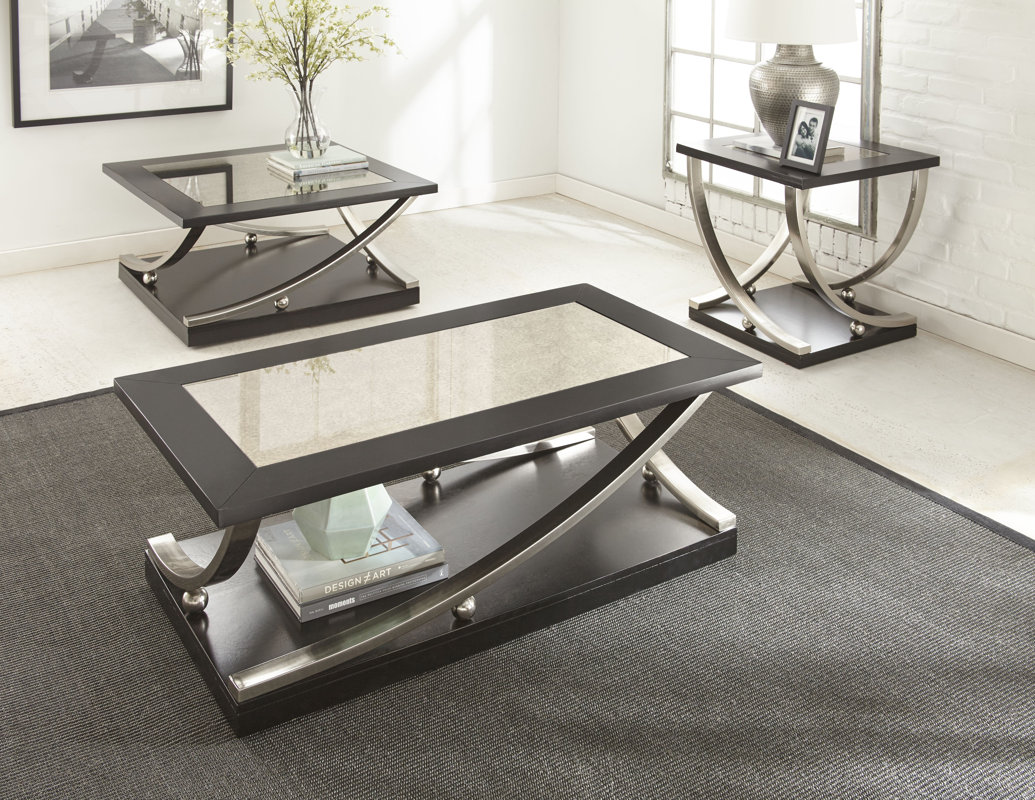 Coffee Table Set Of 3 Sevenstonesinc Orren Ellis Asya 3 Piece Coffee Table Set Reviews Wayfair