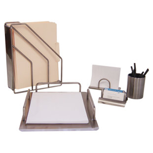 Best 5-Piece Nico Desk Organizer Set by Organize It All Office Furniture 5-Piece Nico Desk Organizer Set by Organize It All Office Furniture