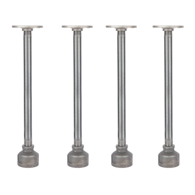 Set of 4 1" × 28" 28" Industrial Grey Pipe Table Legs Rustic DIY Desk Legs