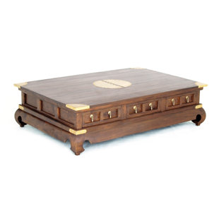 Go to store & view more images Becky Fine Handcrafted Solid Mahogany Wood Coffee Table by Bloomsbury Market