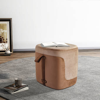 Rosalind Wheeler Freddy Faux Bois Ottoman Wayfair