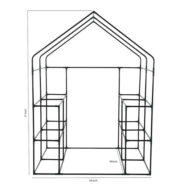 Machrus Ogrow Deluxe Walk-In Greenhouse with 3 Tiers and 12 Shelves - Clear Cover