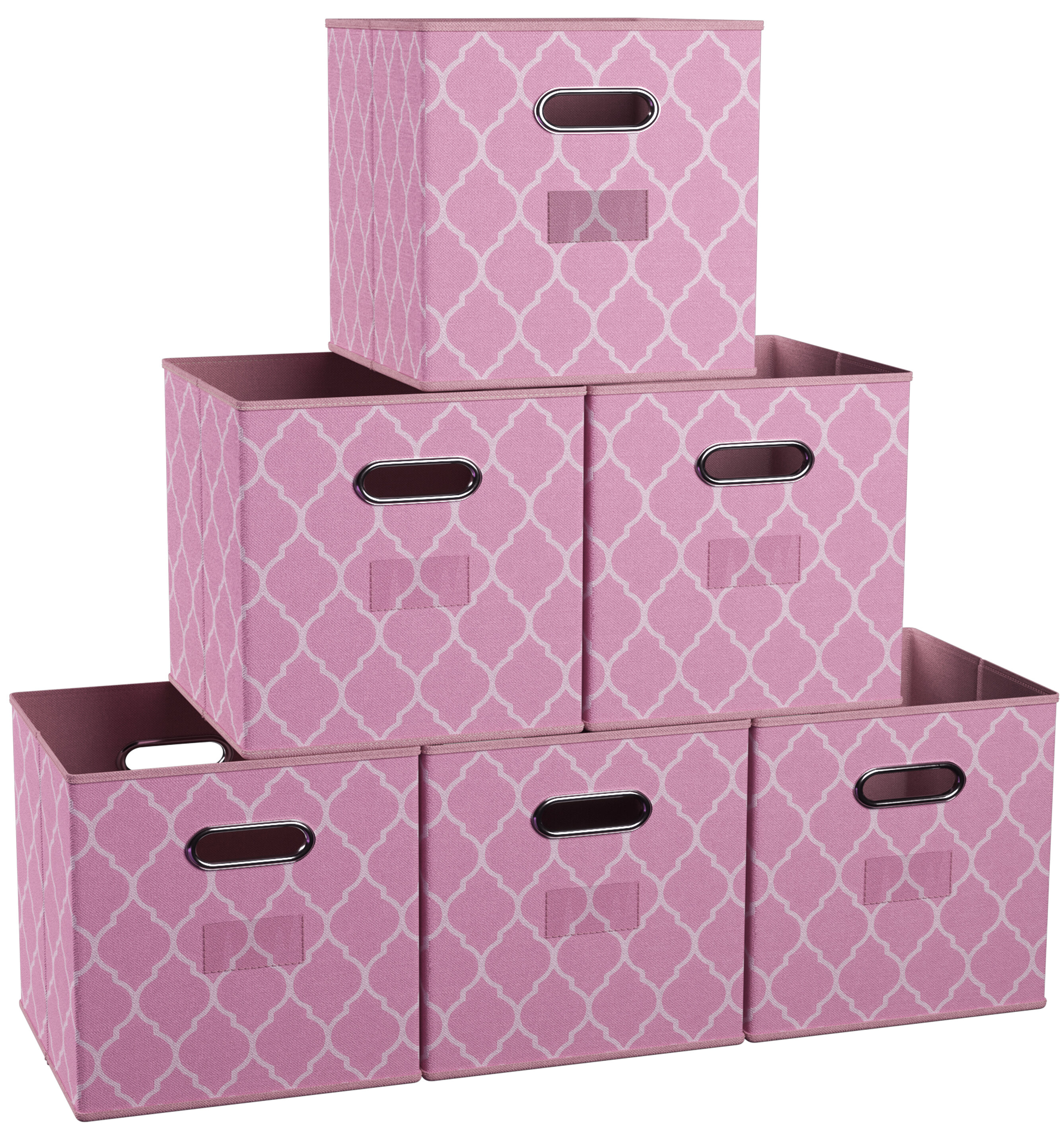 Foldable Cube Shelf Baskets Storage Bins 6 Pack These Decorative Fabric Cubes 
