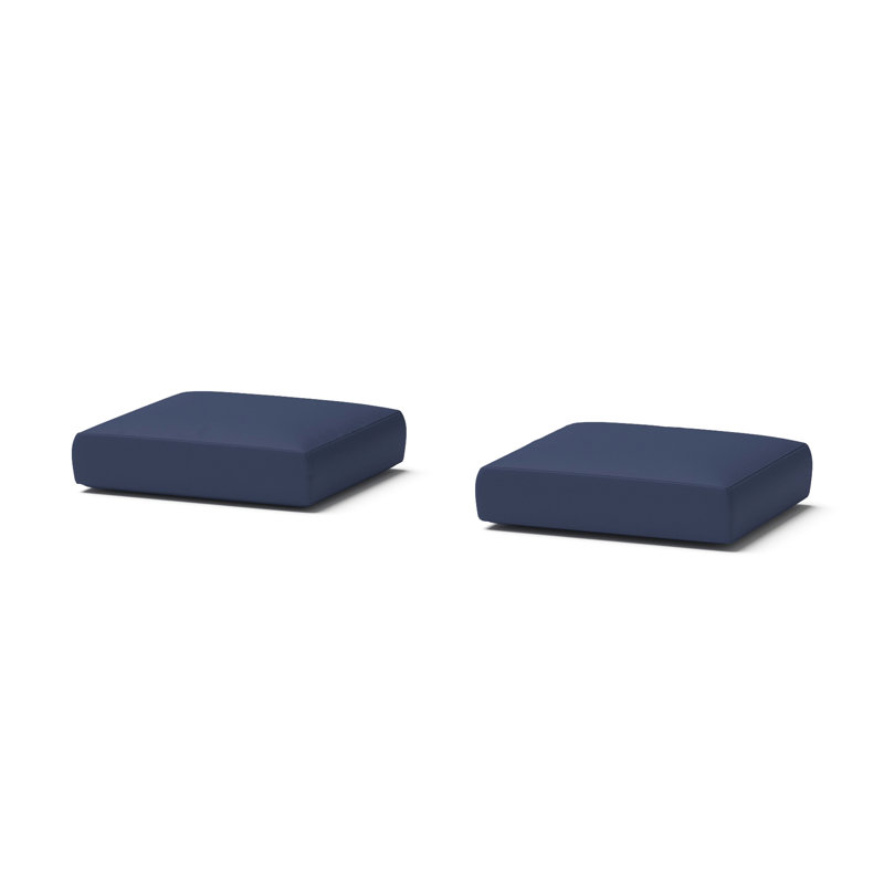 Outdoor Sunbrella Ottoman Seat Cushion Cover Cushion Color: Canvas Navy Sunbrella® Canvas