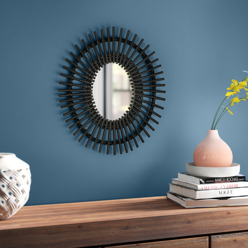 Baye Woven Cane And Bamboo Eclectic Accent Mirror Reviews Joss