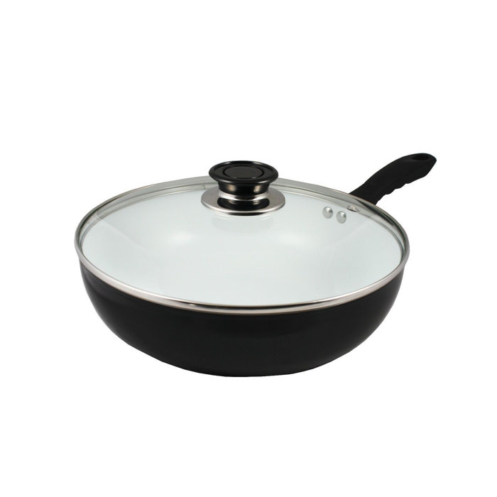 Concord Cookware 11" Non-Stick Ceramic Deep Fry Pan Wok ...