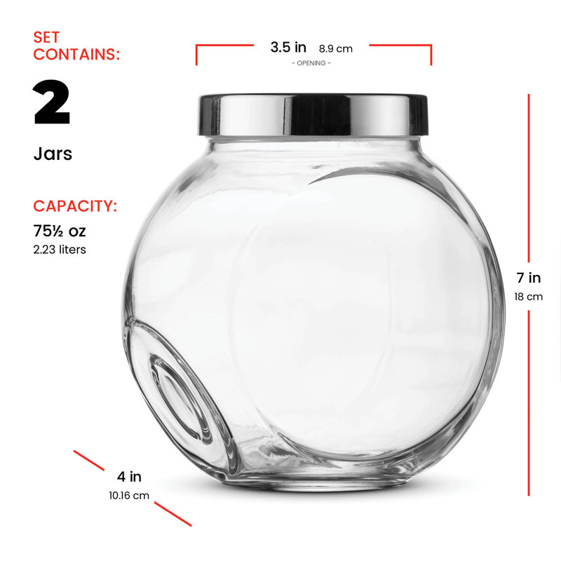 glass cookie jars with lids