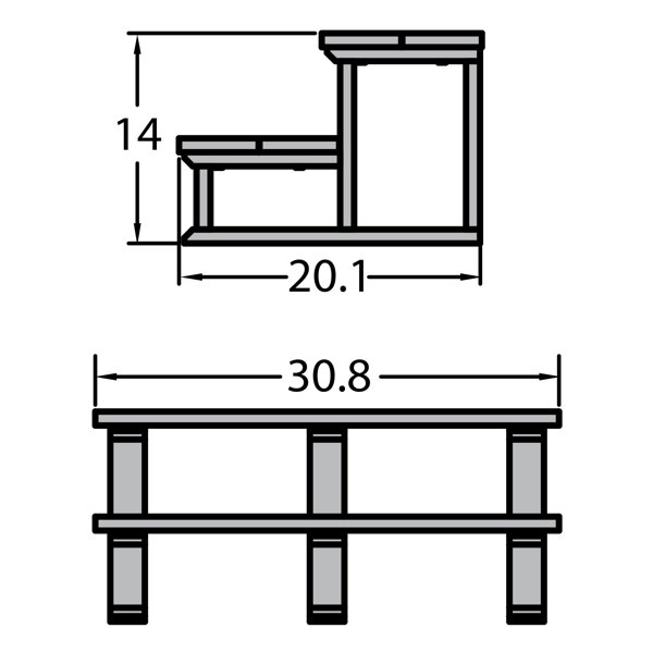 Spa Hot Tub Two Tier Steps