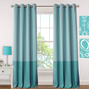 Madeline Juvenile Solid Blackout Grommet Single Curtain Panel