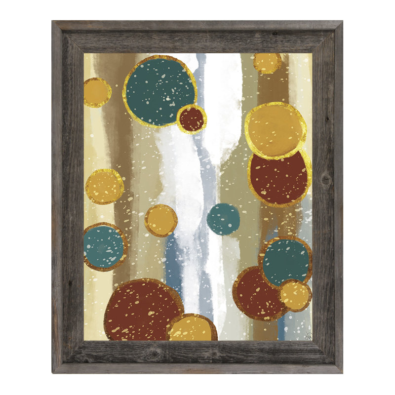 Click Wall Art Circles In Snow Framed Painting Print On Canvas