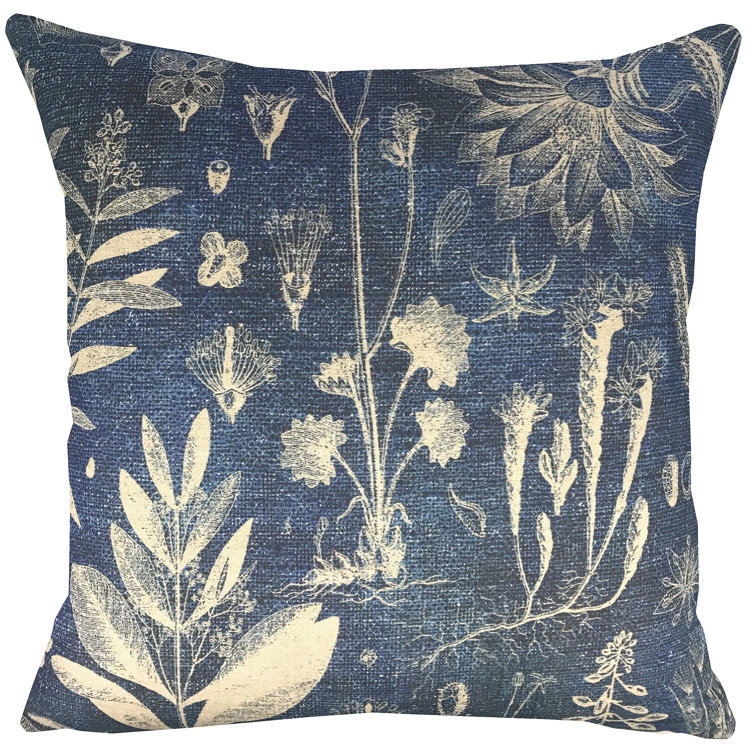 indigo throw pillow