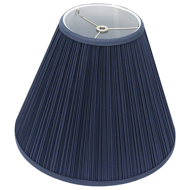 navy and white lamp shade