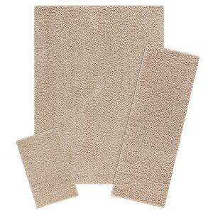 Claire 3 Piece Sand Area Rug Set