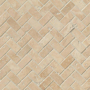 Travertine Tile Wayfair Tuscany Herringbone Honed Random Sized Travertine Tile In Beige