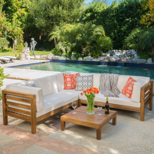 wood patio conversation sets you ll love wayfair ca