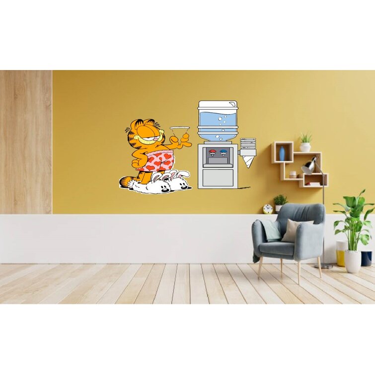 Design With Vinyl Garfield Water Dispenser Model Cartoon Vinyl Wall Decal |  Wayfair