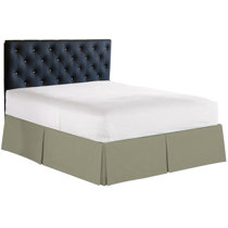 sage green bed skirt queen