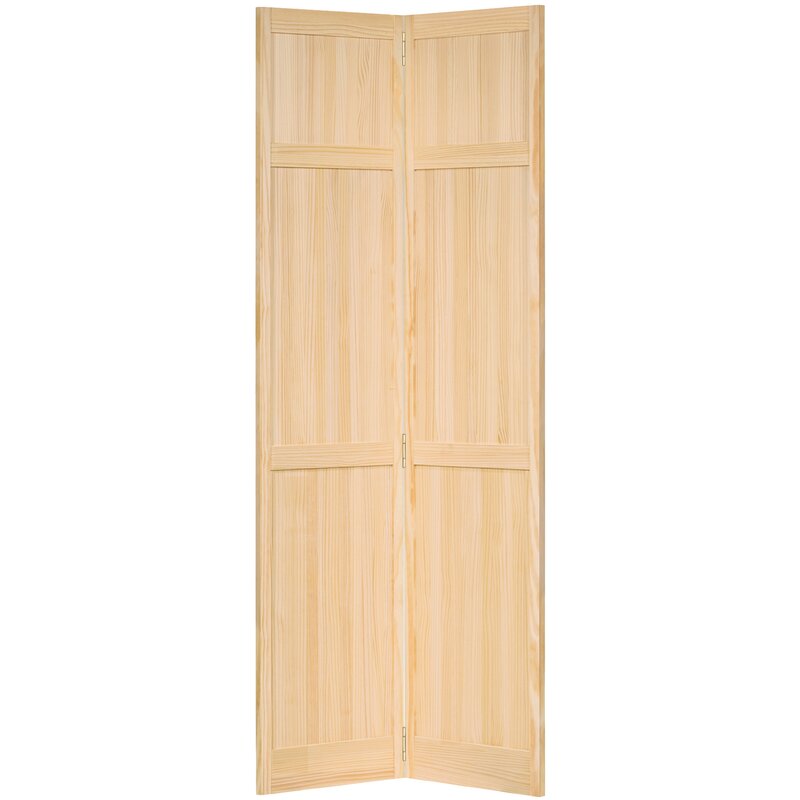 Kiby Paneled Wood Unfinished Bi Fold Door Reviews Wayfair