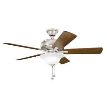 Ophelia Co 52 Whisenant 5 Blade Standard Ceiling Fan With Pull Chain And Light Kit Included Reviews Wayfair