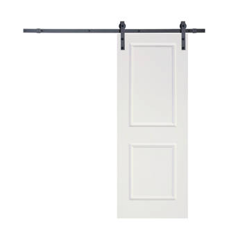 Paneled Manufactured Wood Primed Top Mount Barn Door With Paneled Manufactured Wood Primed Clic Bent Strap Barn Door With Installation Hardware Kit