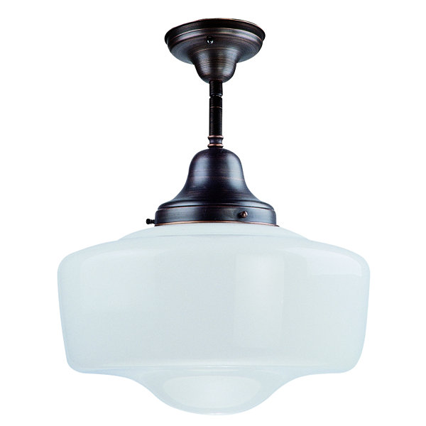 Dvi 1 Light Schoolhouse Semi Flush Reviews Wayfair