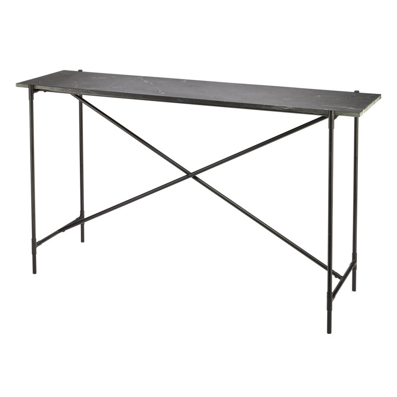 Jamie Young Company Statesman Console Table In Black Textured Marble Black Iron Perigold