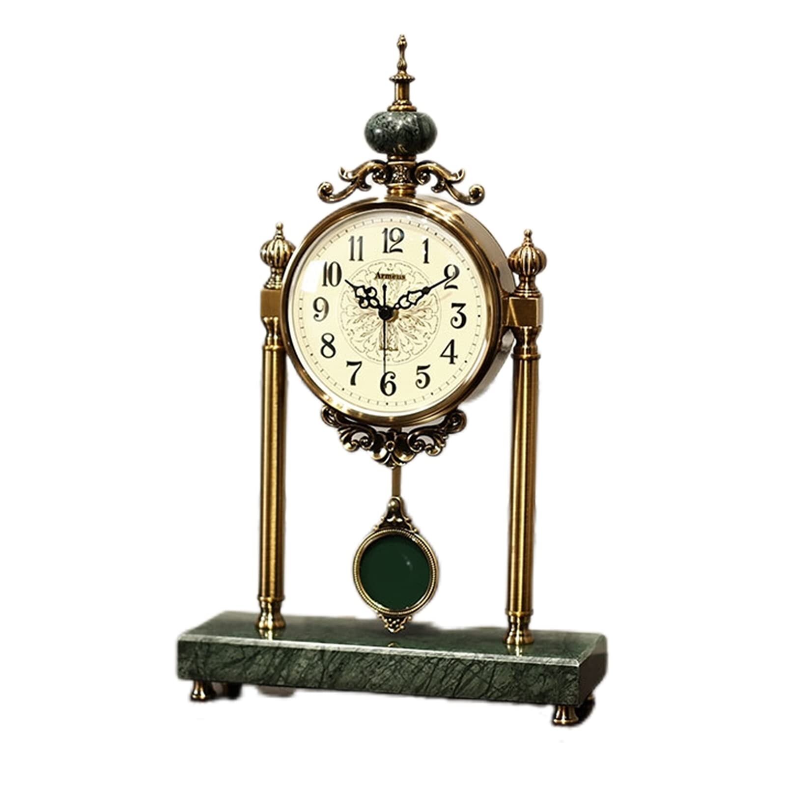 European-Style Mantle Clock Elephant Resin Desktop Clock for Bedroom Living Room Decoration Decoration Clock