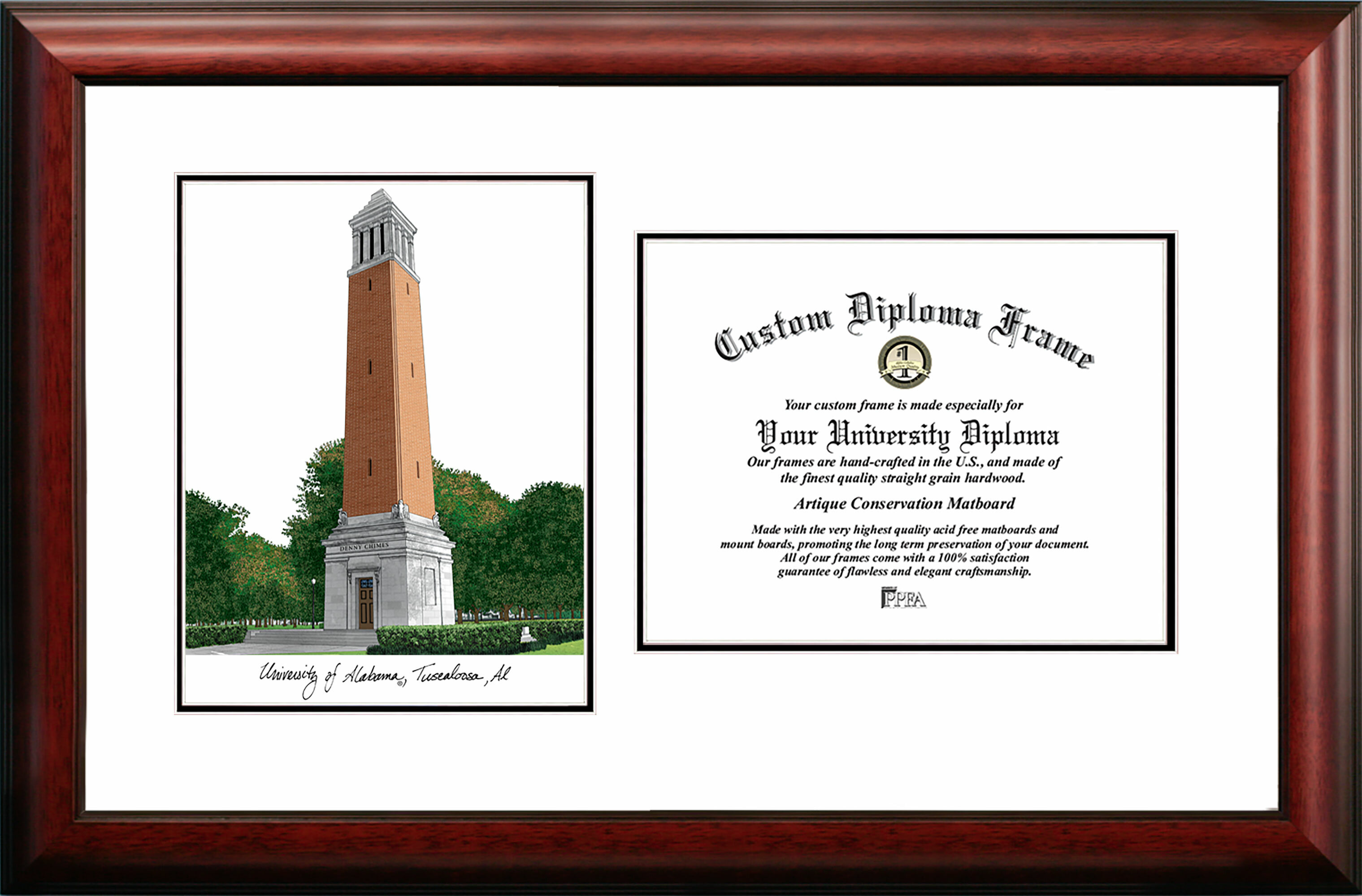 Campus Images NCAA Alabama Crimson Tide Tassel Box and Diploma Frame
