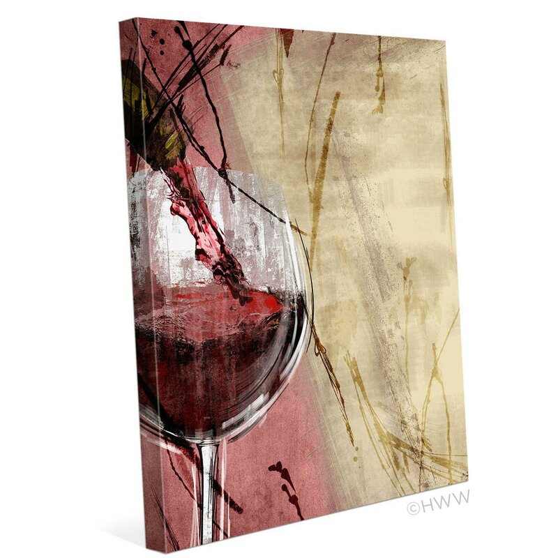 Winston Porter 'Artistic Pouring Red Wine Left' Painting