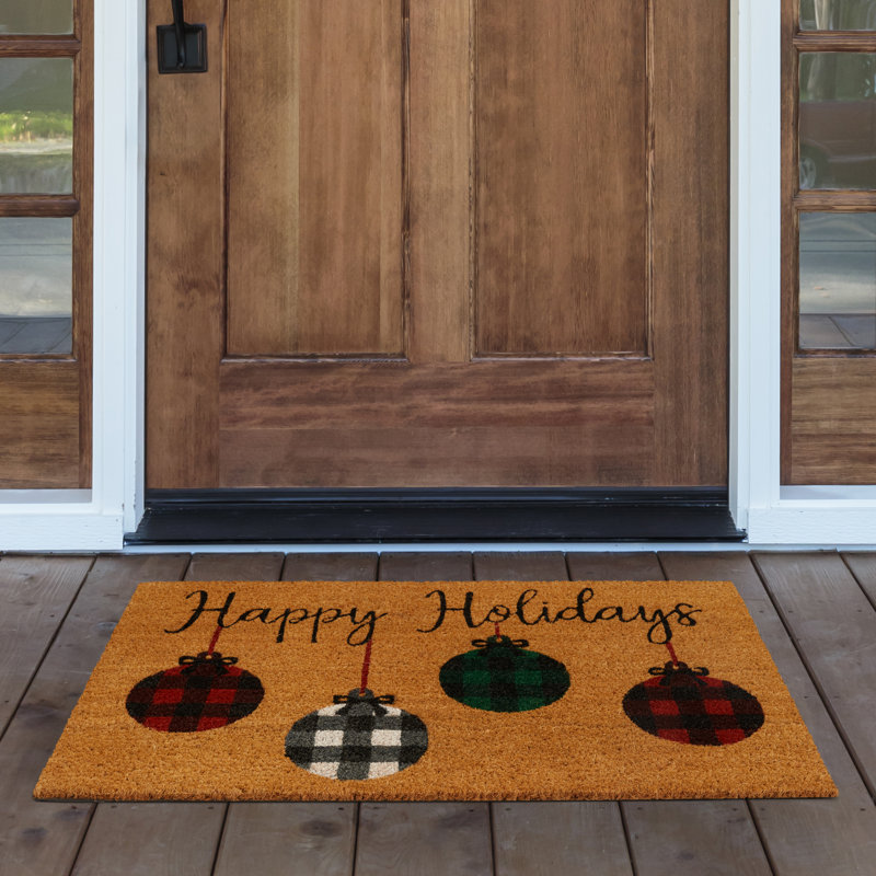 The Holiday Aisle Lindholm Living Ornaments 30 In X 18 In Non Slip Outdoor Door Mat Reviews Wayfair