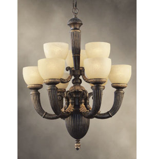 Go to store & view more images Willingham 9-Light Shaded Chandelier by Fleur De Lis Living