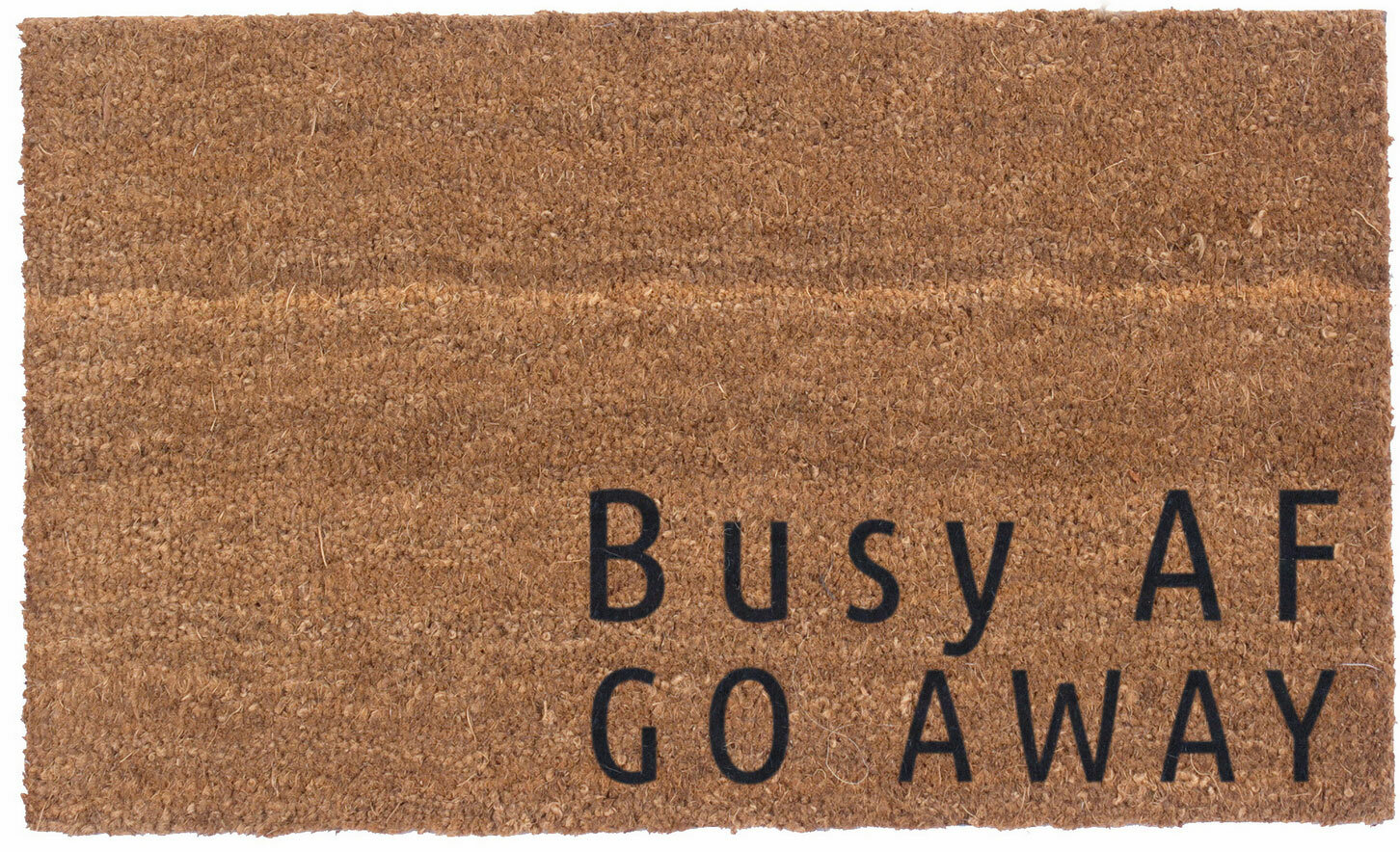 Busy Af Go Away Vinyl Backed 30 In X 18 In Outdoor Door Mat