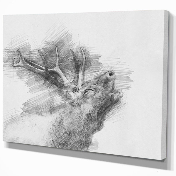 Black And White Deer Print Wayfair