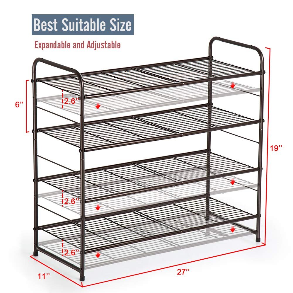 Rebrilliant 18 Pair Stackable Shoe Rack & Reviews | Wayfair