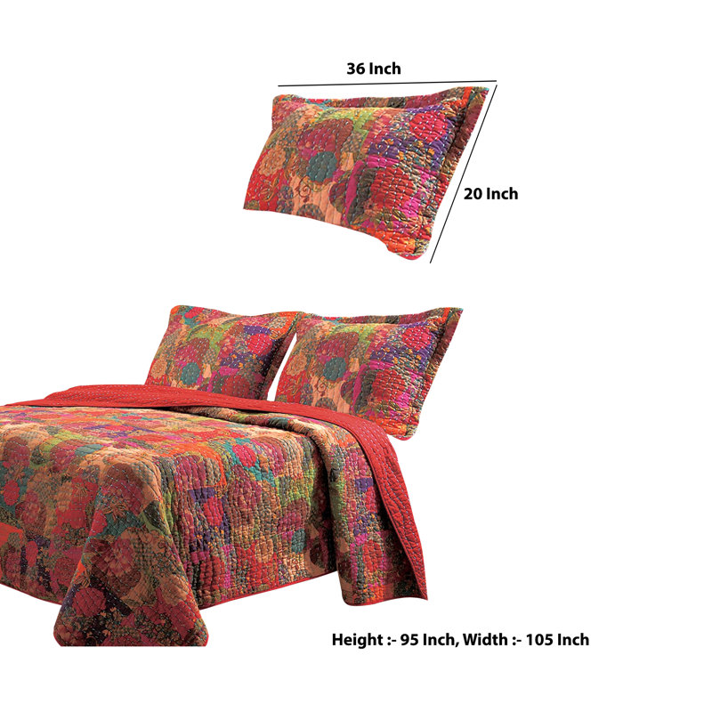Bloomsbury Market Artrell Fruit Reversible Quilt Set Wayfair
