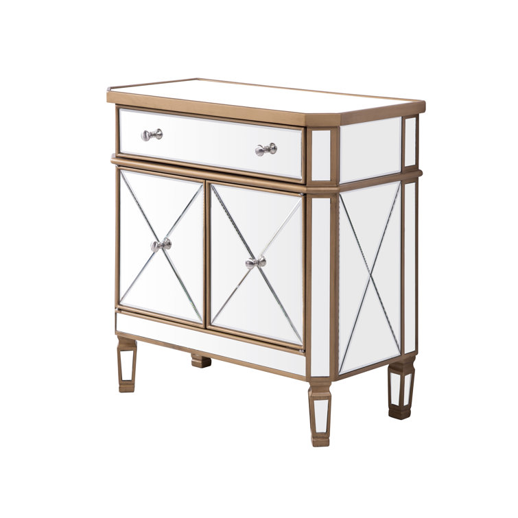 Door Mirrored Accent Cabinet