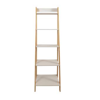 Gracie Oaks N Keal Solid Wood Ladder Bookcase Wayfair Ca