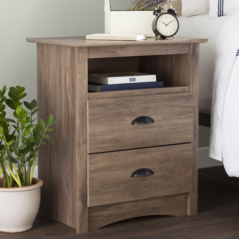 Laurel Foundry Modern Farmhouse Nelda 2 Drawer Nightstand Reviews Wayfair