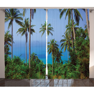 Palm Print Curtains Wayfair