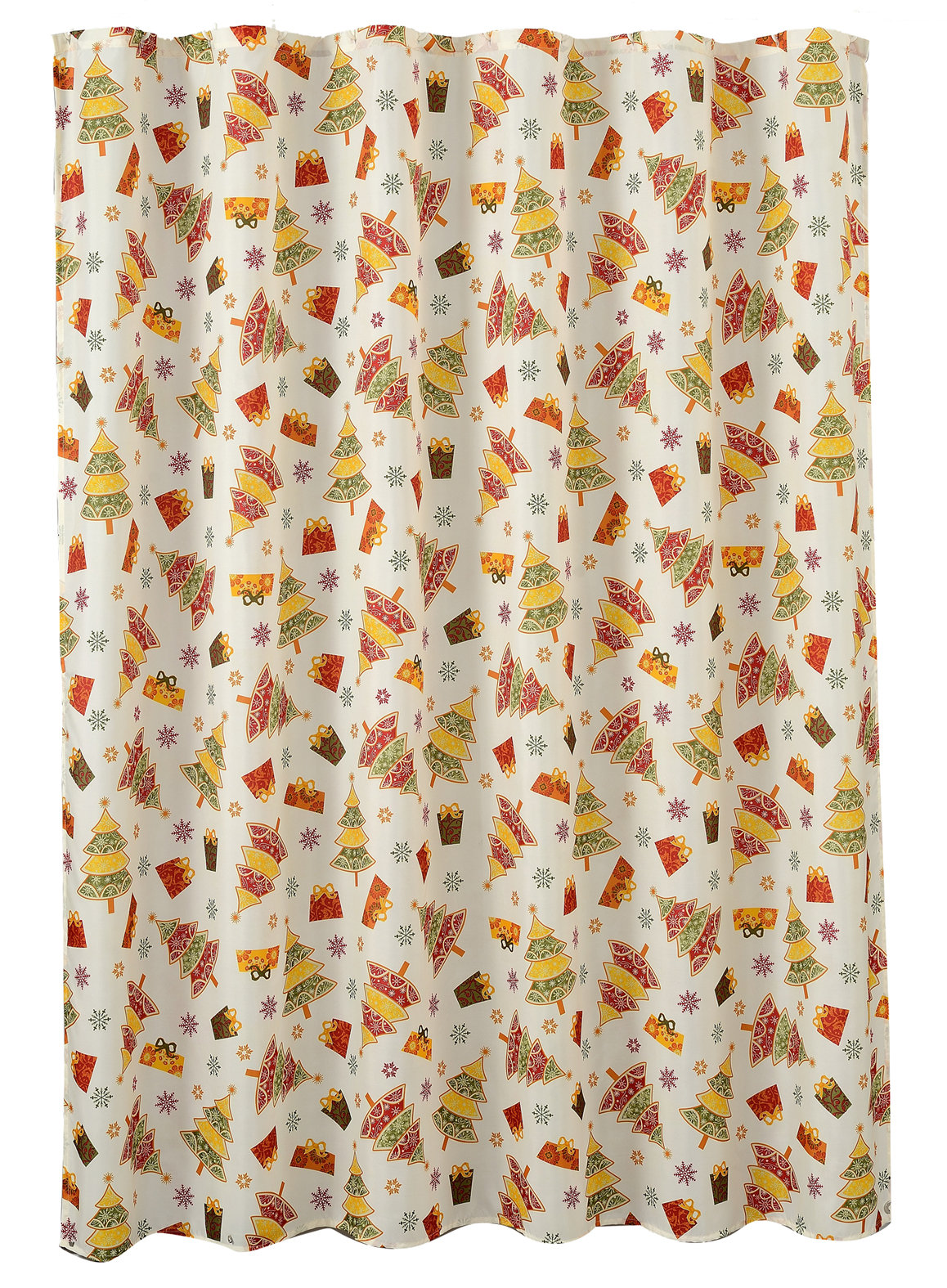 The Holiday Aisle Rademacher Decorative Christmas Printed Gifts And Trees Design Single Shower Curtain Wayfair