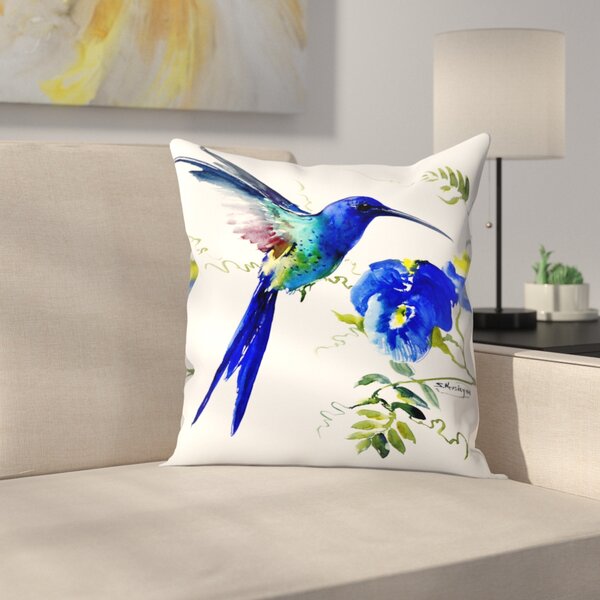 Decor Linen Throw Cushion Pillow Home Cover Case Cotton Graffiti hummingbird 