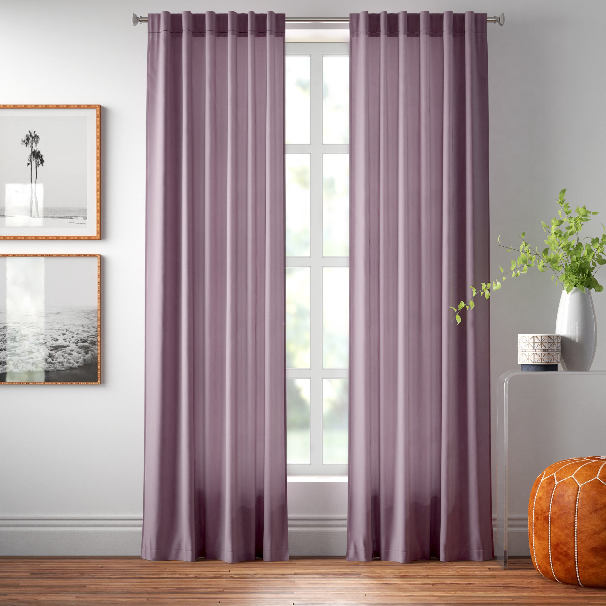 Jarimannos Solid Color Blackout Rod Pocket Curtains Drapes