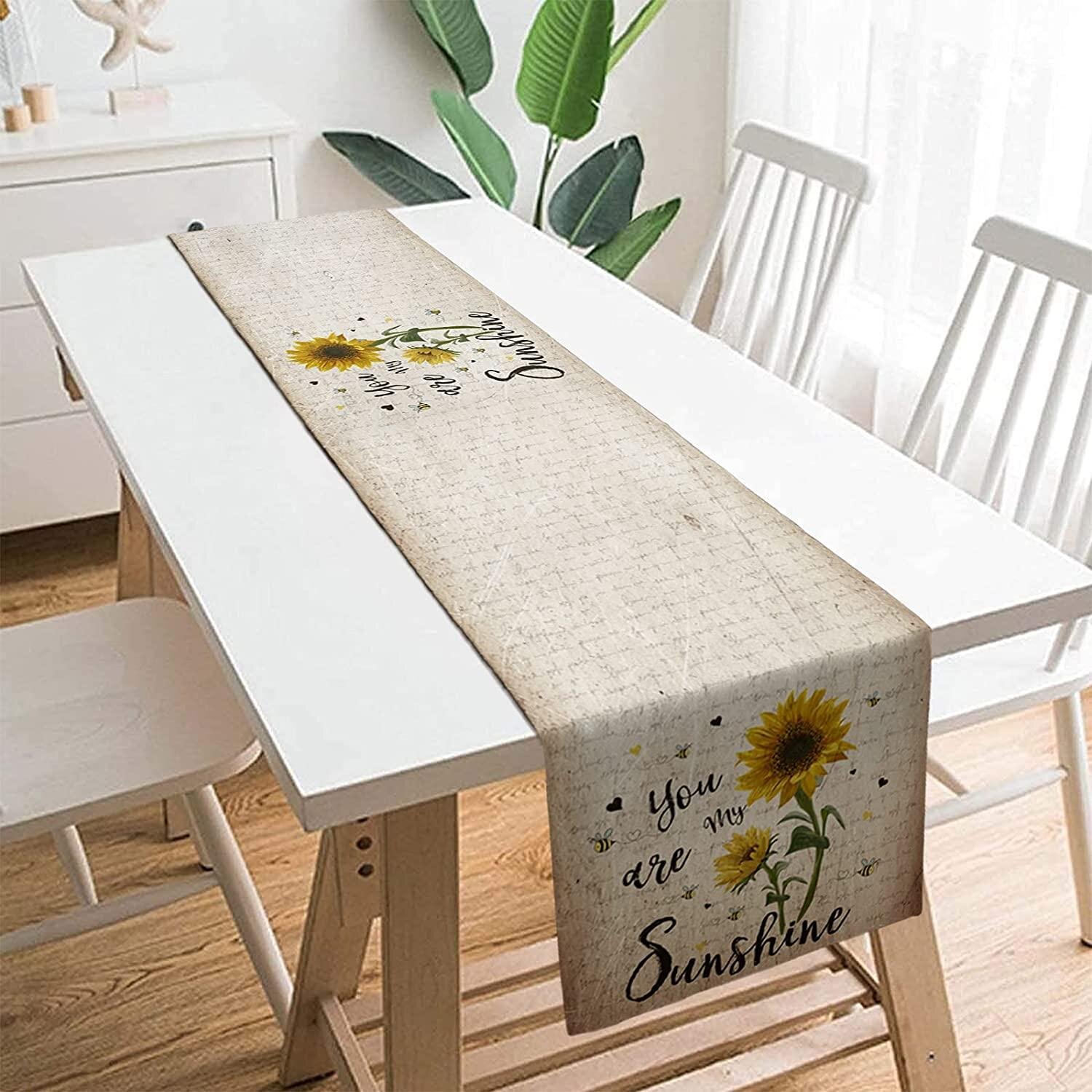 Table Runner Sunflower Kitchen Dining Room Rustic Farmhouse Decor 13x70" New 